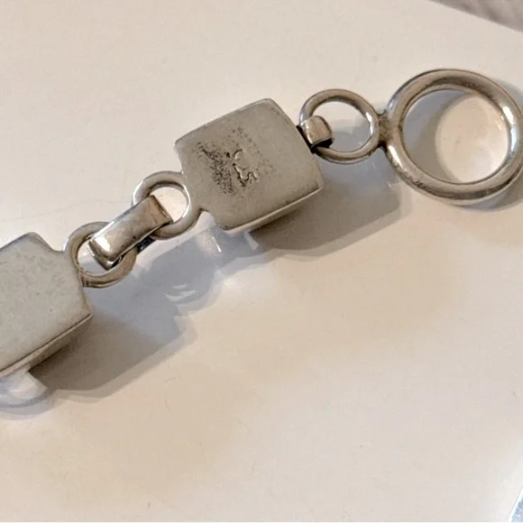 Mexico 925 vintage onyx and sterling bracelet with earrings - Picture 5 of 8